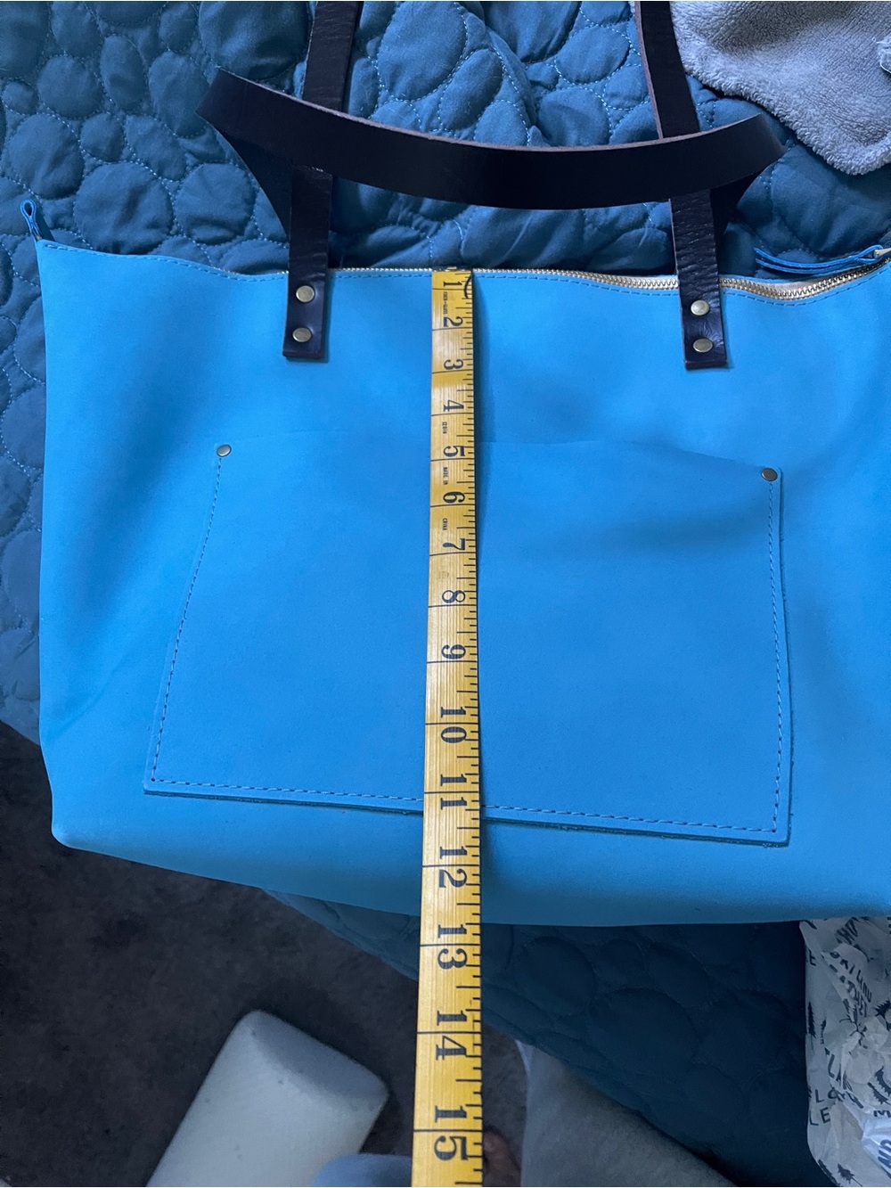 Portland Leather Goods LARGE zipper tote - Picture 6 of 9